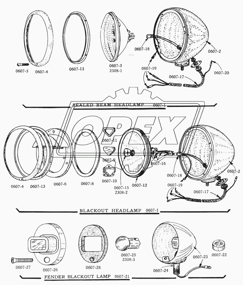 Фонари передние/Head and Fender Lamps