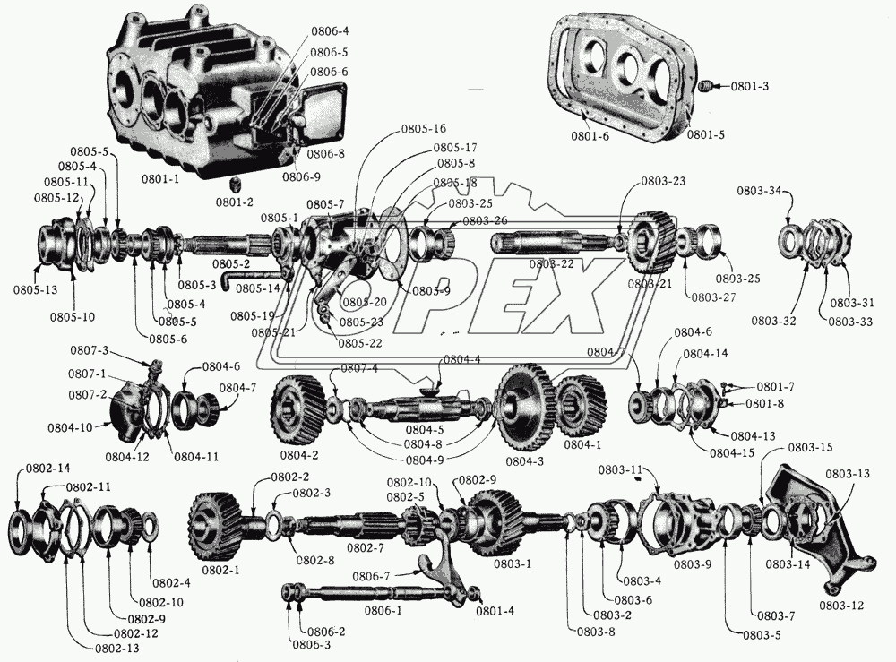 Детали раздаточной коробки/Transfer Case