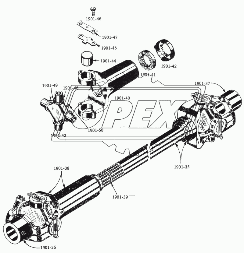 Вал лебедки приводной/Winch Drive Shaft