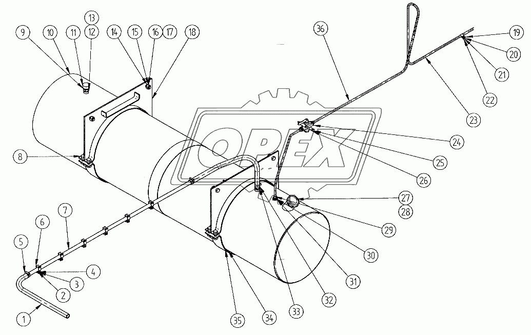 Бак топливный полуприцепов 93271, 93271-01