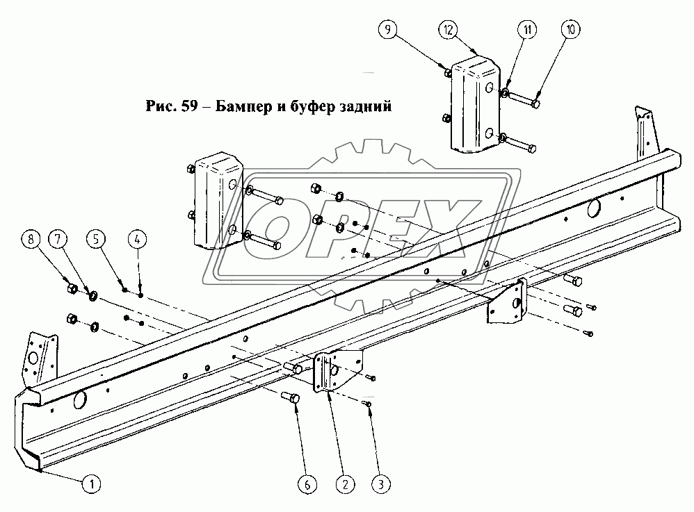 Бампер и буфер задний