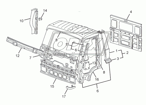 CAB - SHEET METAL (TILT CAB)