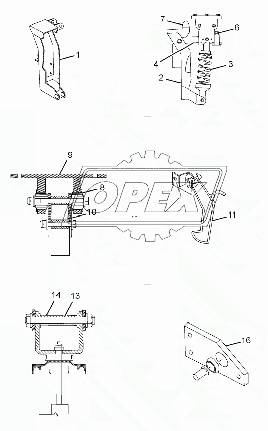 CAB MOUNTING - REAR (COIL & DAMPER)