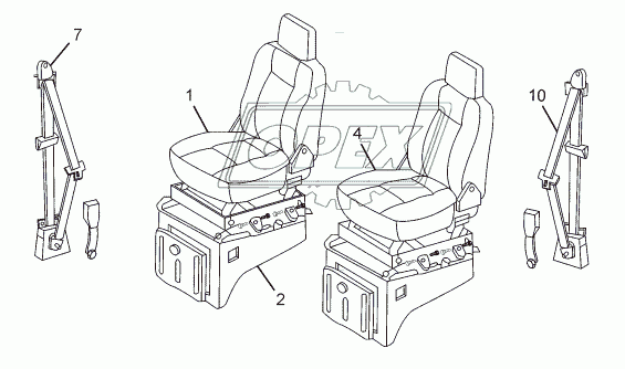 SEATS AND SEAT BELTS(TILT CAB)