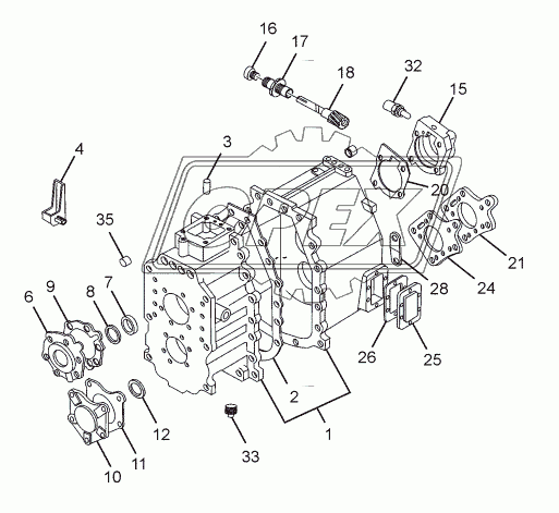 GEAR BOX, HOUSING AND COVERS