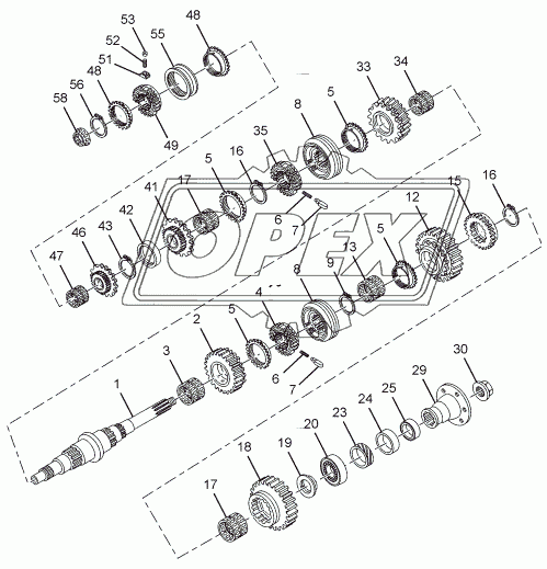 MAIN SHAFT AND GEAR