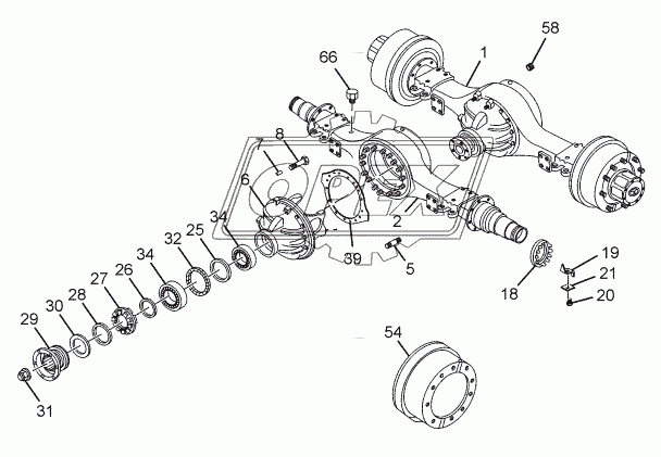 REAR AXLE RA 109RR