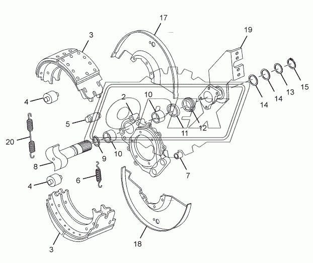 FRONT WHEEL BRAKES -CAM (BIL)