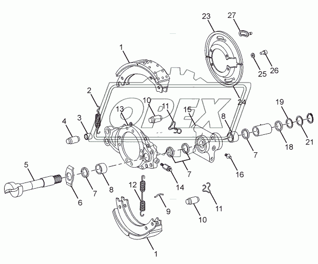 REAR WHEEL BRAKES-CAM (AAL)