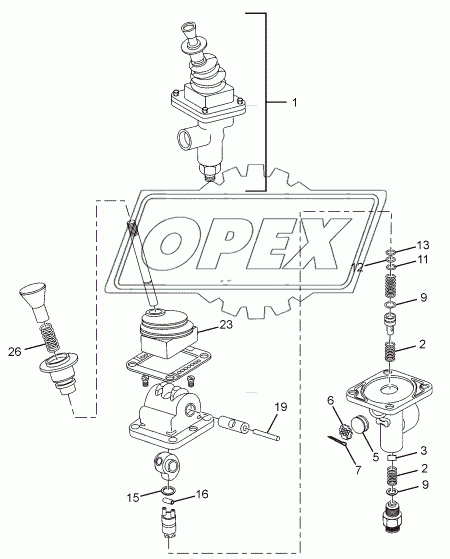GRADUATED HAND BRAKE VALVE