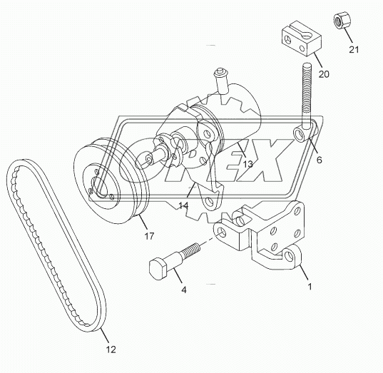 POWER STEERING PUMP MOUNTING