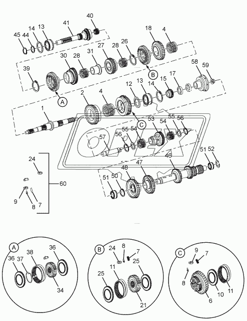 GEAR SHAFTS AND GEARS