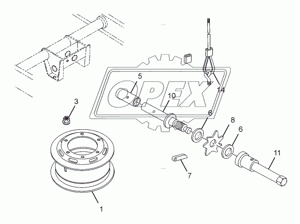 WHEEL AND SPARE WHEEL CARRIER