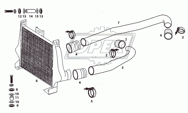 INTERCOOLER AND CONNECTIONS