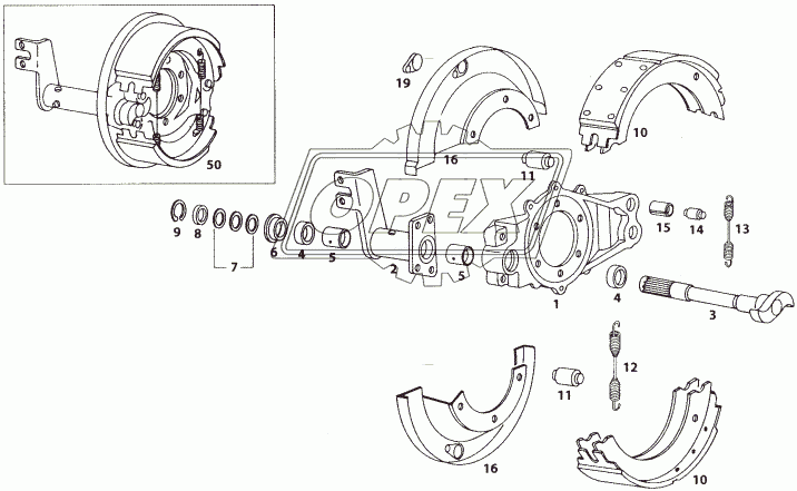 FRONT WHEEL BRAKE (S-CAM) ABS