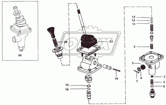 GRADUATED HAND BRAKE VALVE