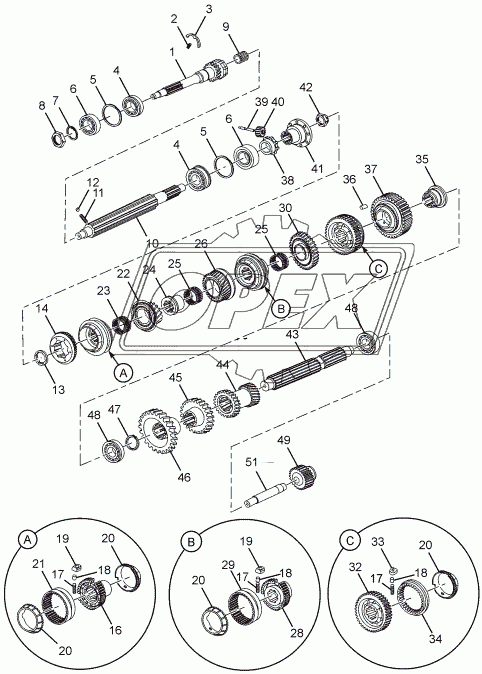 GEAR SHAFT AND GEAR