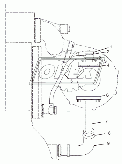 OIL PIPING FOR TURBOCHARGER