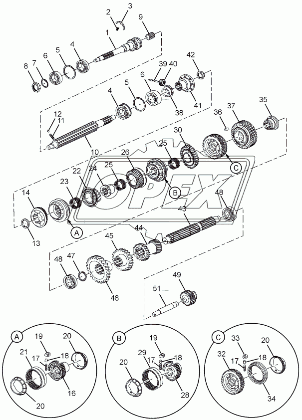 GEAR SHAFT AND GEAR