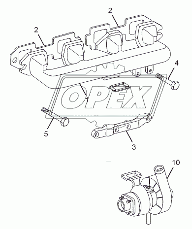 EXHAUST MANIFOLD AND TURBOCHARGER