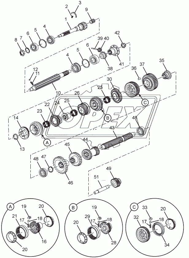 GEAR SHAFT AND GEAR