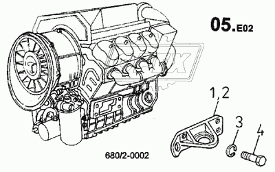 Монтаж подвески двигателя (680/2)