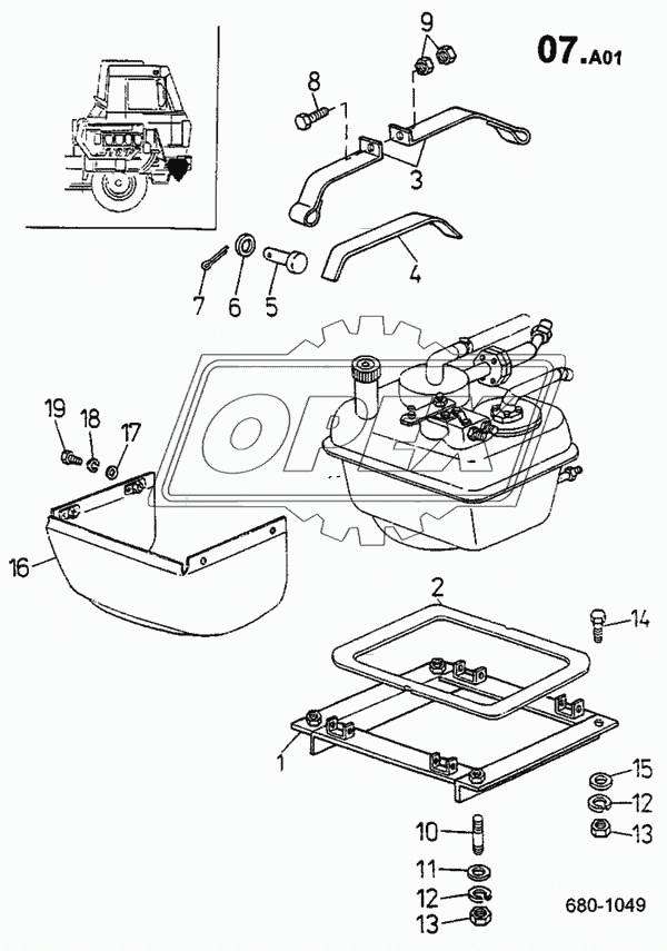 Крепление масляного бака (680)
