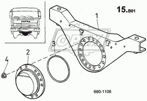 Поперечник, крышка передняя (680) 1