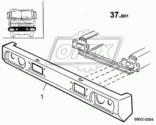 Бампер передний (680/2)