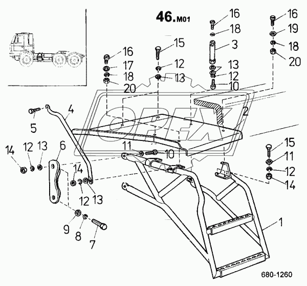 Комплект подножек (680)