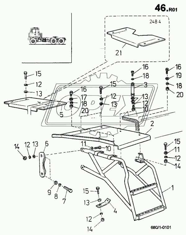 Комплект подножек (680/1)