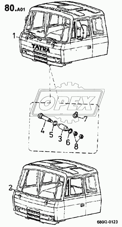 Кабина водителя, крепление (680/2)