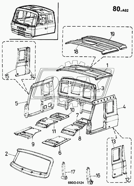 Кабина водителя, детали (680/2)