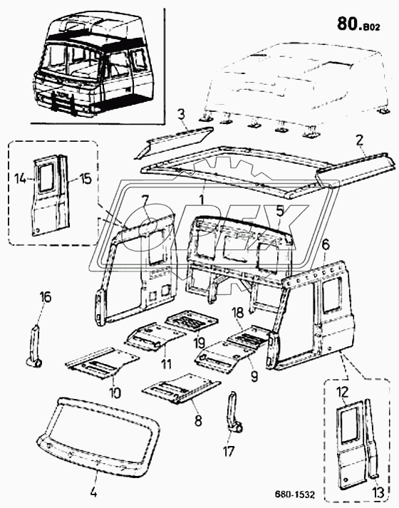 Кабина водителя, детали (680) 1