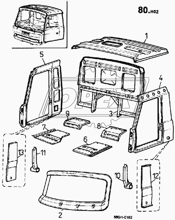 Кабина водителя, детали (680/1)