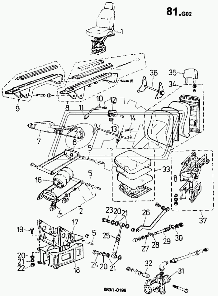 Сиденье водителя (детали) (680/1)