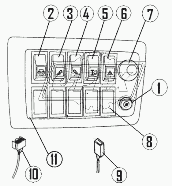 Пульт боковой - Приборная панель, блок выключателей