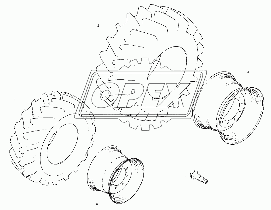 Колеса и шины - Mitas - 20f 26r - Желтый цвет