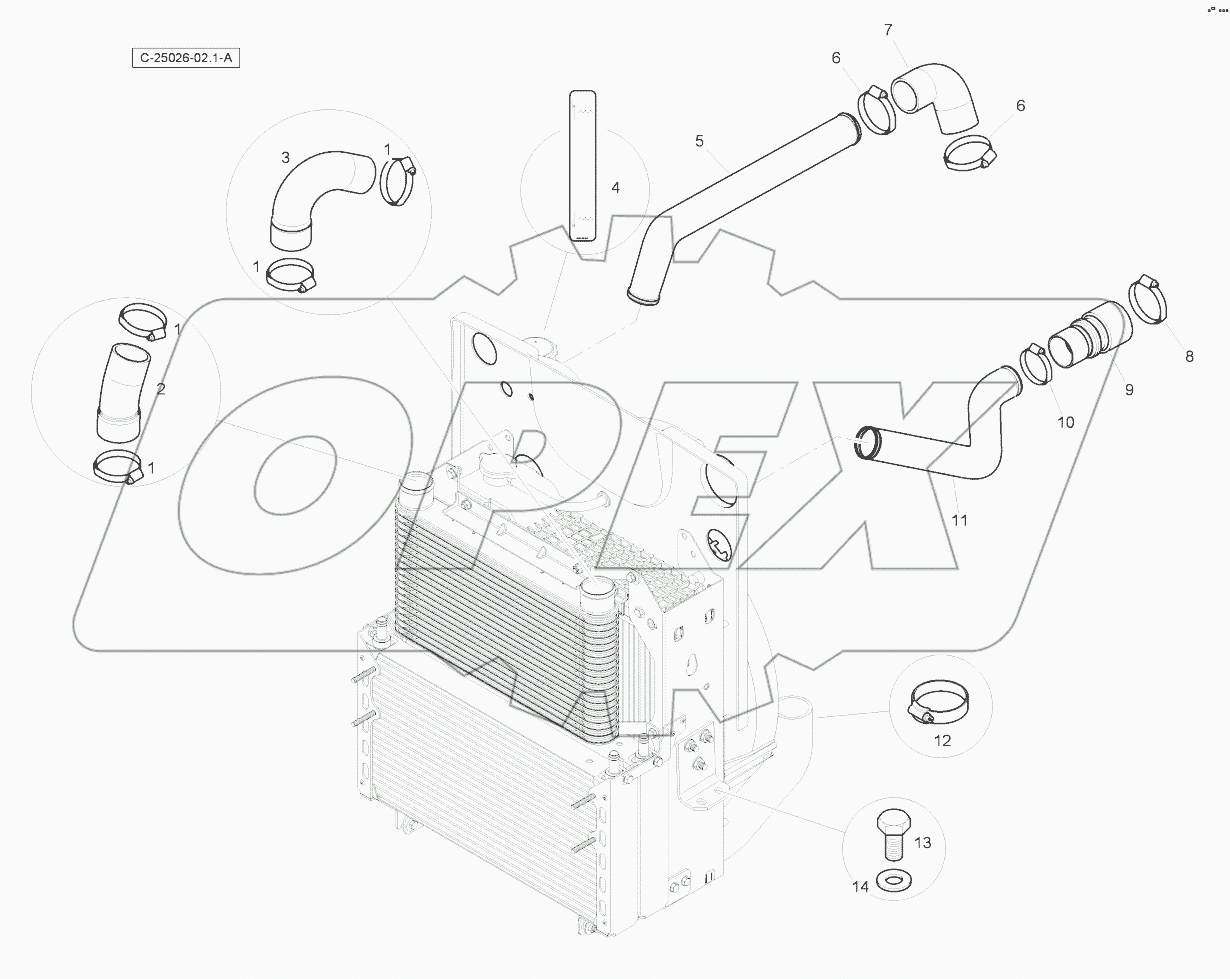 Cooling System - Charge Air Tubes