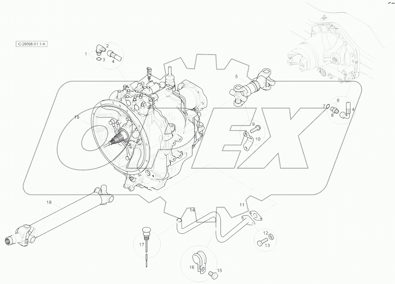 Transmission - Synchro - Mechanical Parking Brake
