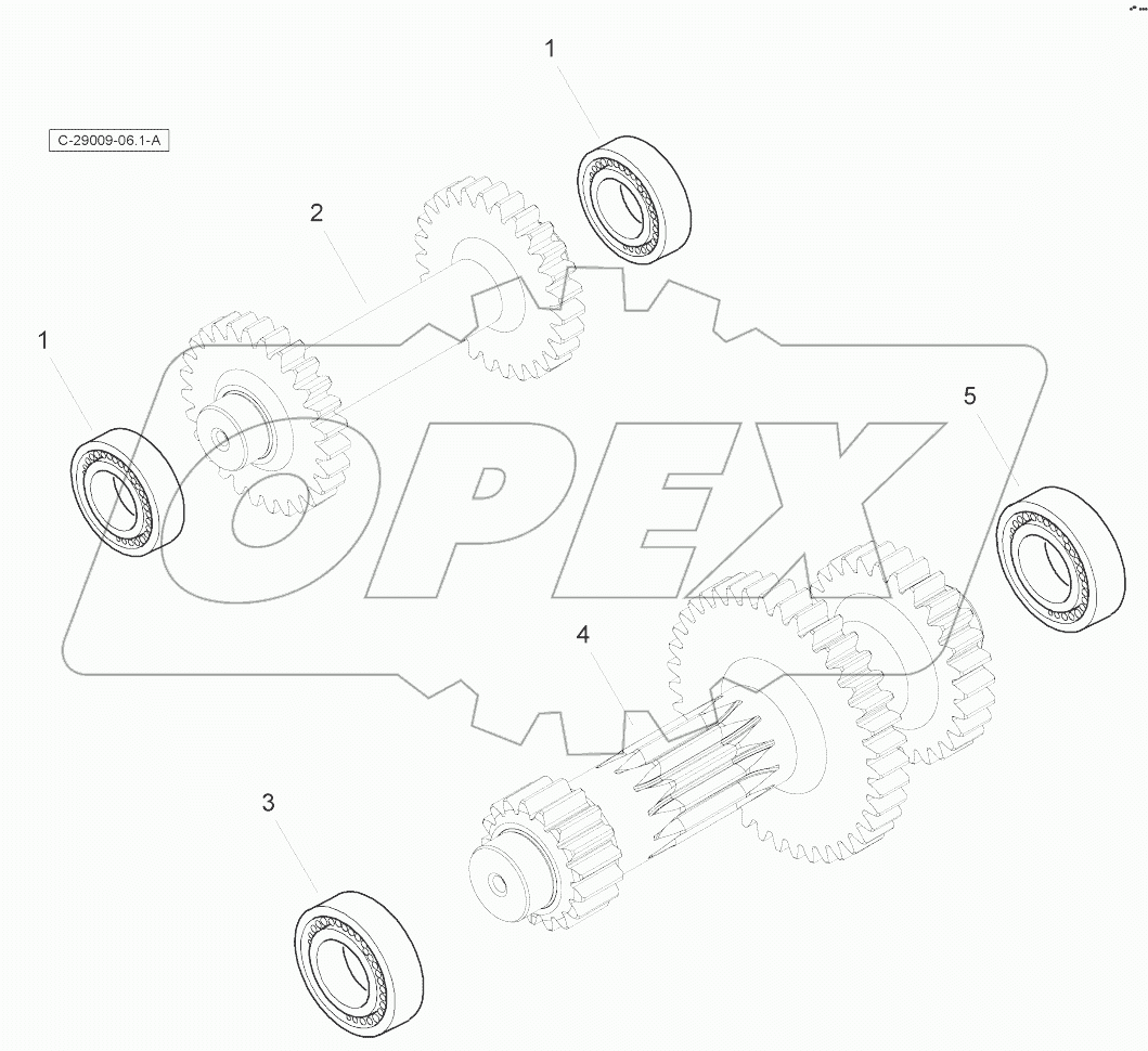 Transmission - Reverse & Primary Shafts