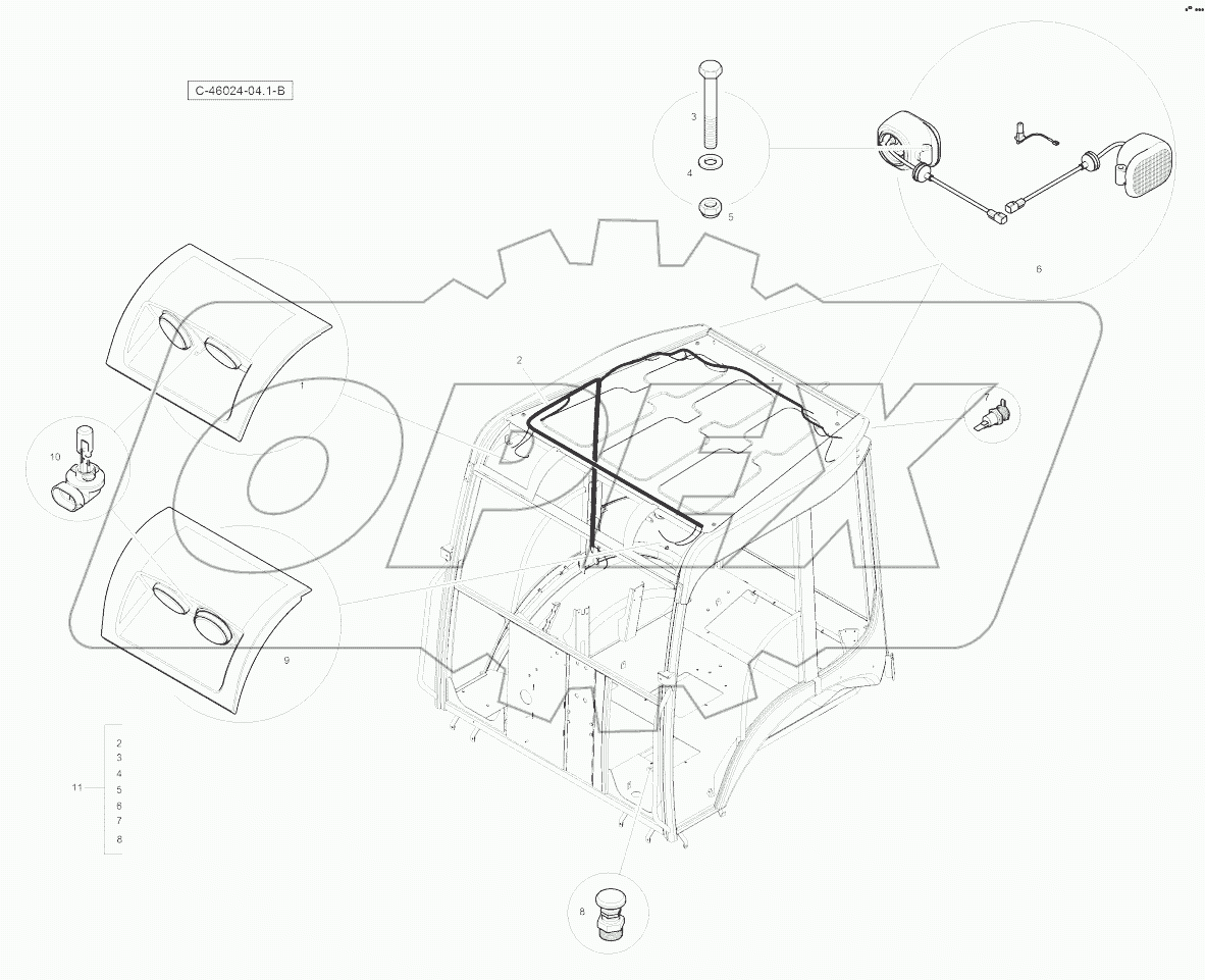 Canopy - with windscreen - Electrics