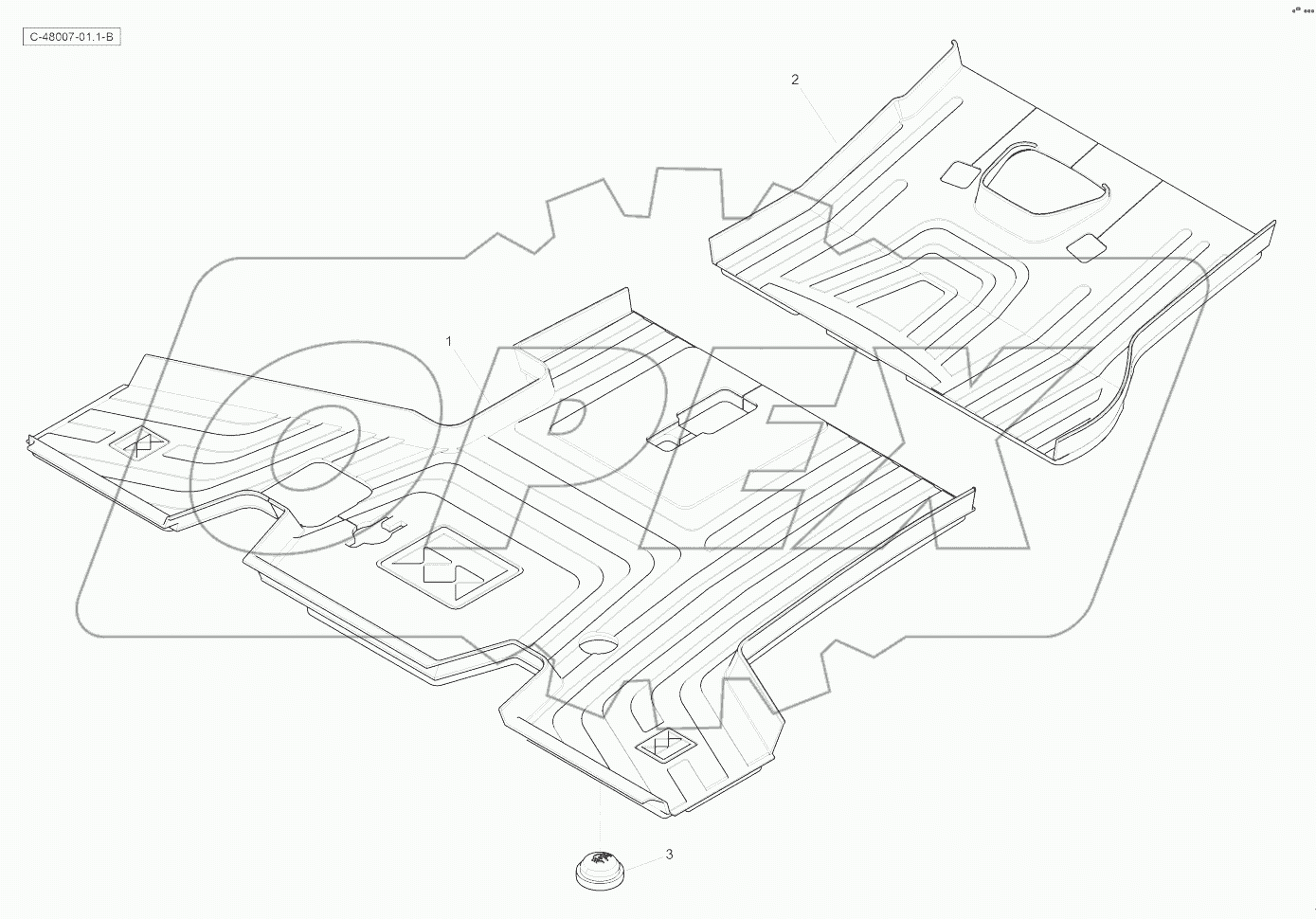 Floormat - Cab - Mechnical Controls