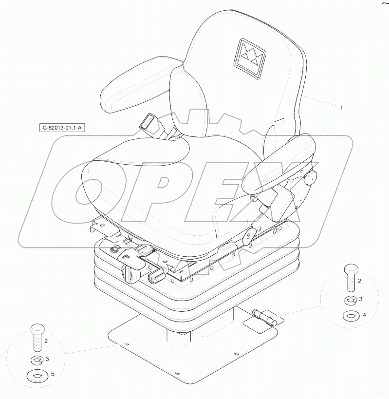 Seat - PVC - Mechanical Suspension