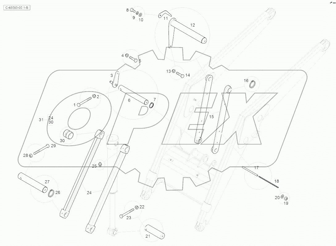 Loader Beam - Links - White