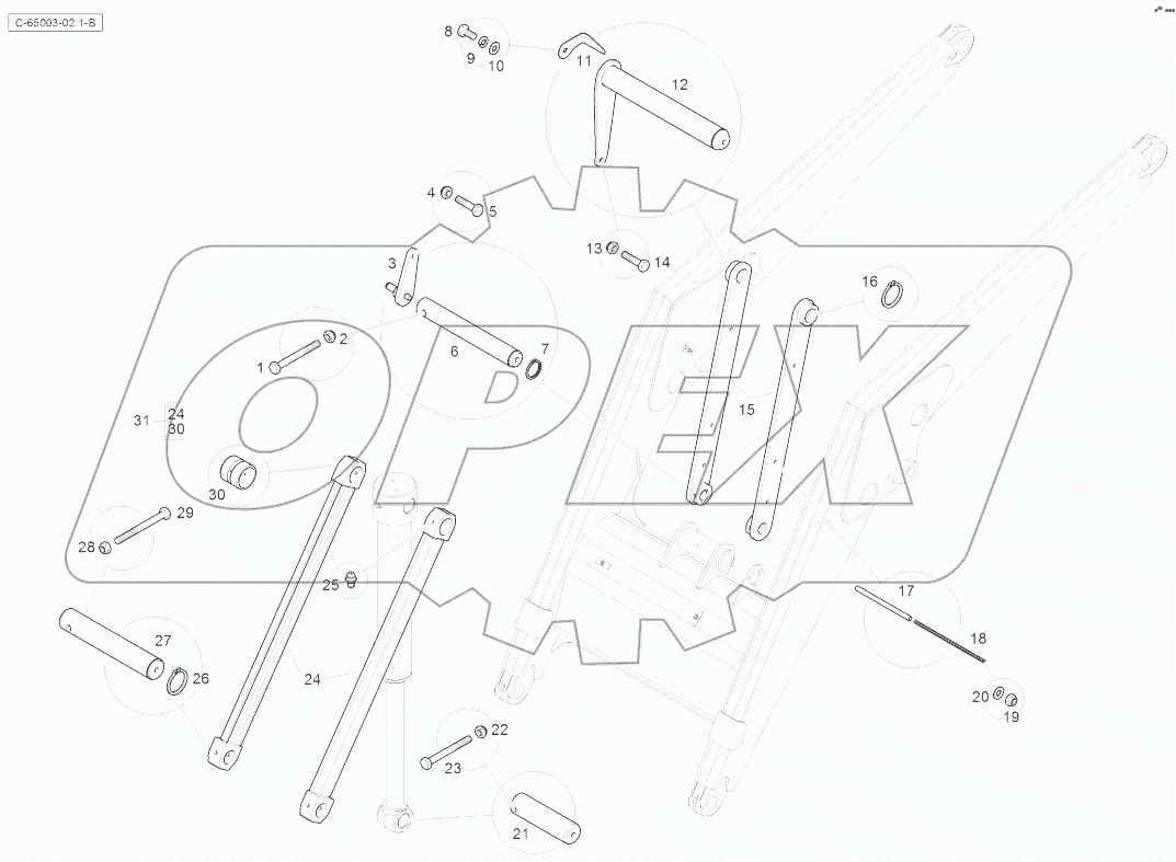 Loader Beam - Links - Yellow