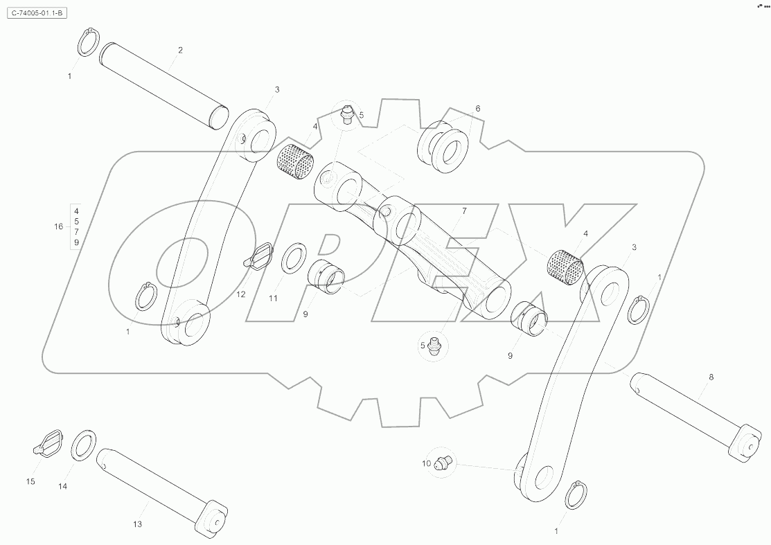 Digger Bucket Linkage - 15ft