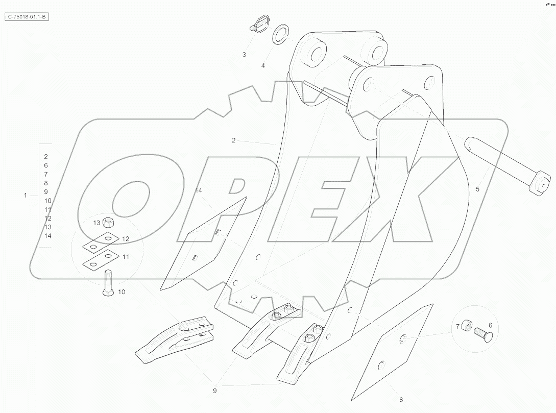 Digger Bucket - Standard - 450mm