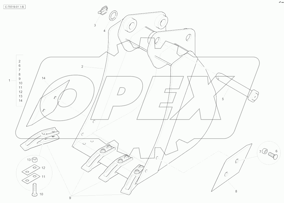 Digger Bucket - Standard - 600mm