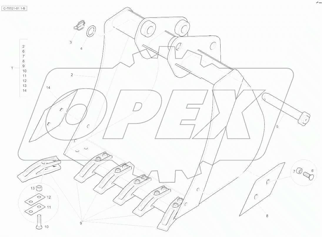 Digger Bucket - Standard - 900mm